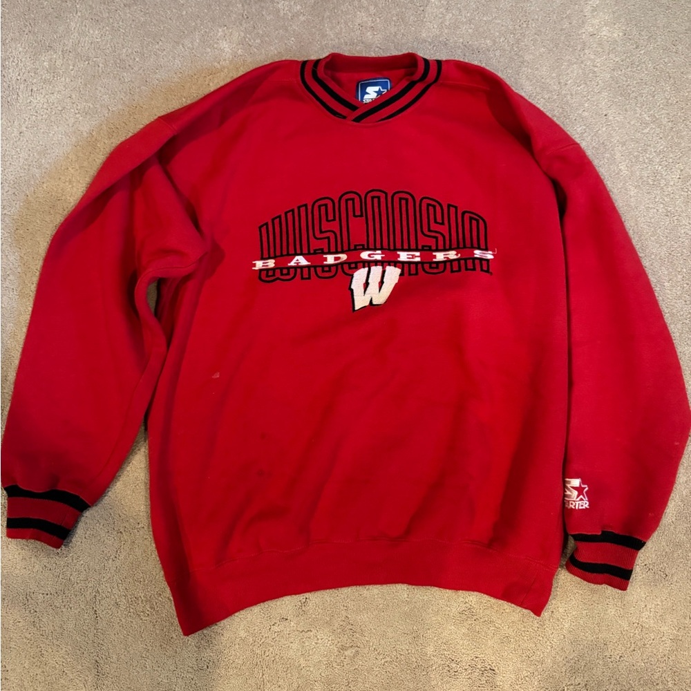 Vintage Red Wisconsin Crewneck